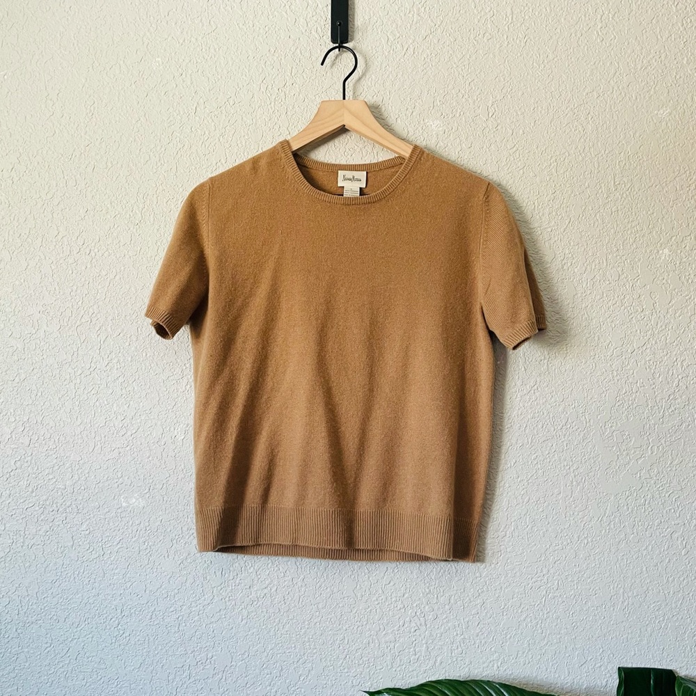Cashmere Classic Tan Women's Sweater - Picture 2 of 16